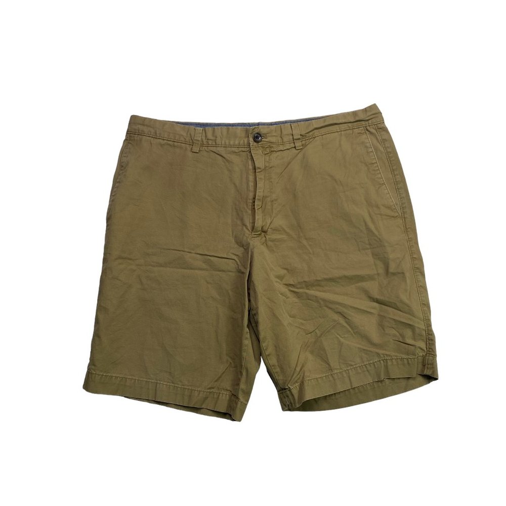 Banana Republic Gavin Chino Shorts Mens Size 38 Tan Khaki Flat Front Twill